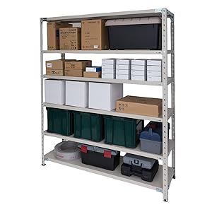 PLUS KR軽量ラック　5段　1800×1200×600 5段中軽量スチールラック 高さ1800 幅1200 奥行600 2LS6460-5