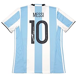 Amazon The Dugout ザ ダグアウト リオネル メッシ 直筆サイン入り アルゼンチン代表 16 17 ホームユニフォーム Tdma The Dugout ザ ダグアウト ユニフォーム