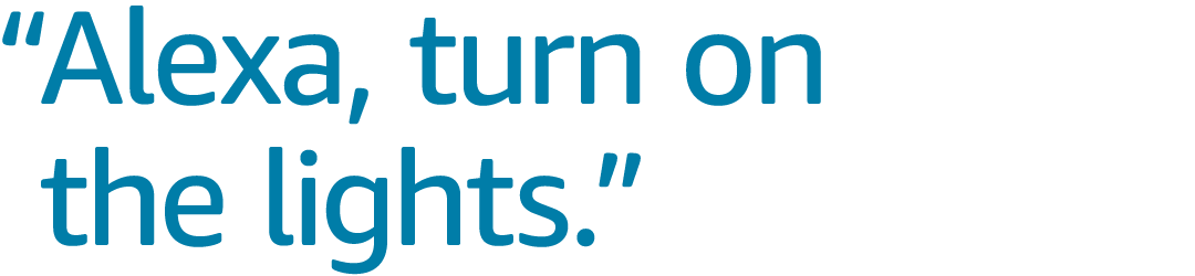 Alexa turn on the lights