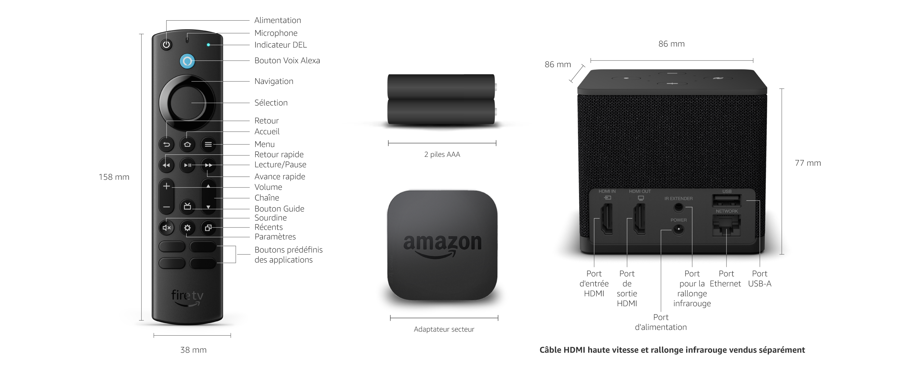 Amazon Fire TV Cube dispositif de transmission