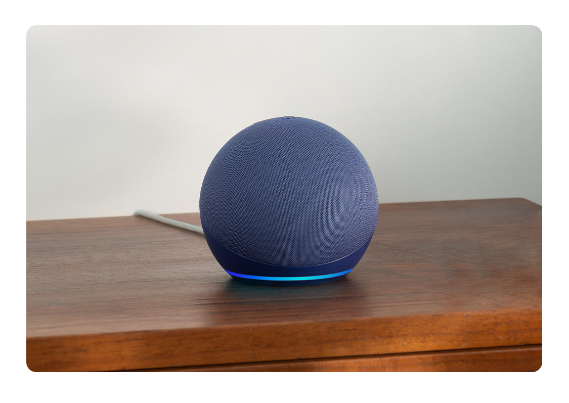 Echo Dot (5th Gen, Blue) and Echo Pop (Purple) combo with Wipro 9W LED