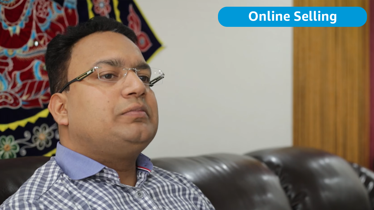 Chart showing Amazon Business sales from $1 billion in 2015 to a forecasted $1.2 trillion in 2021.