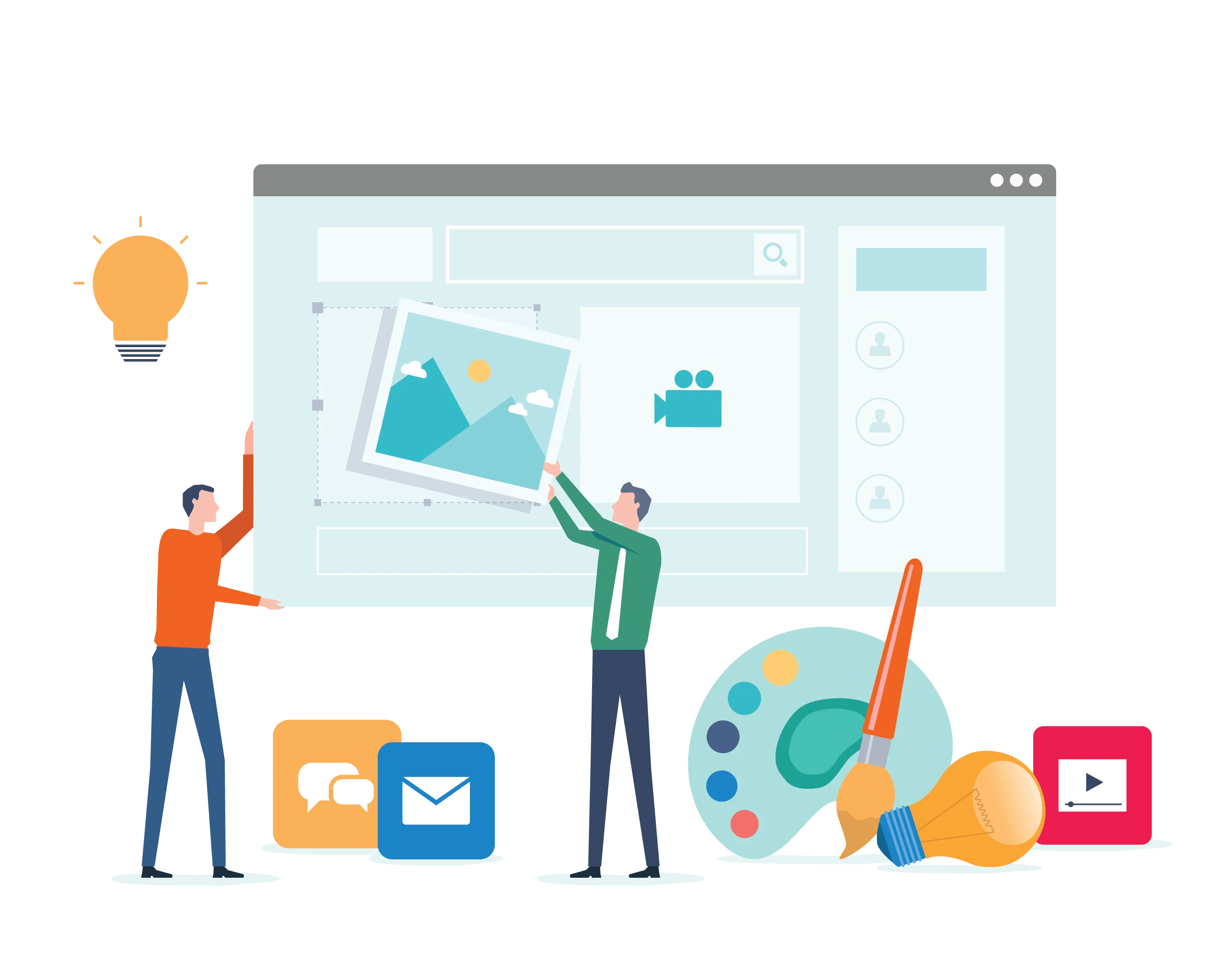 Image shows an illustration of a mobile screen with a representation of a sponsored post on the mobile screen- How to run instagram ads as a small business?