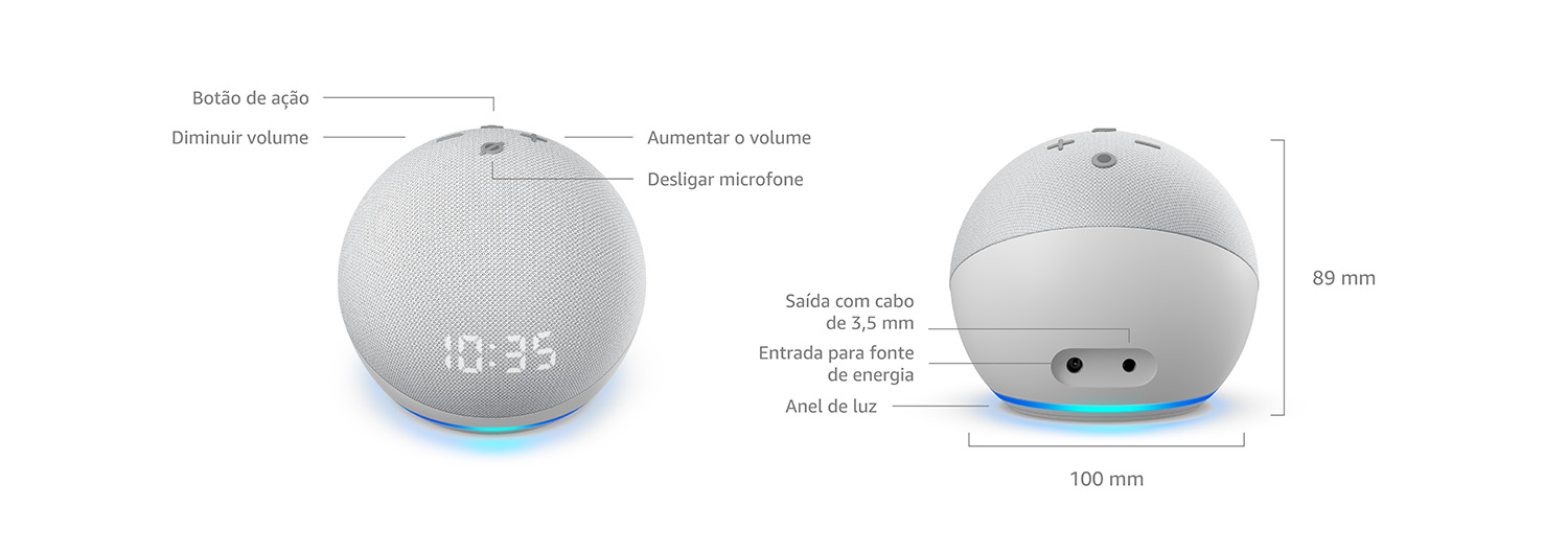 Alexa echo dot 4 com relogio Clearance