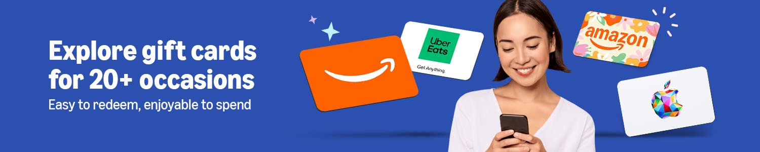 Explore gift cards for 20+ occasions