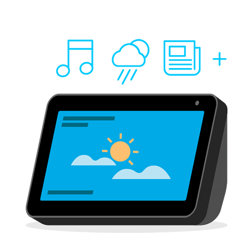 Just ask Alexa for music, weather, news and more.
