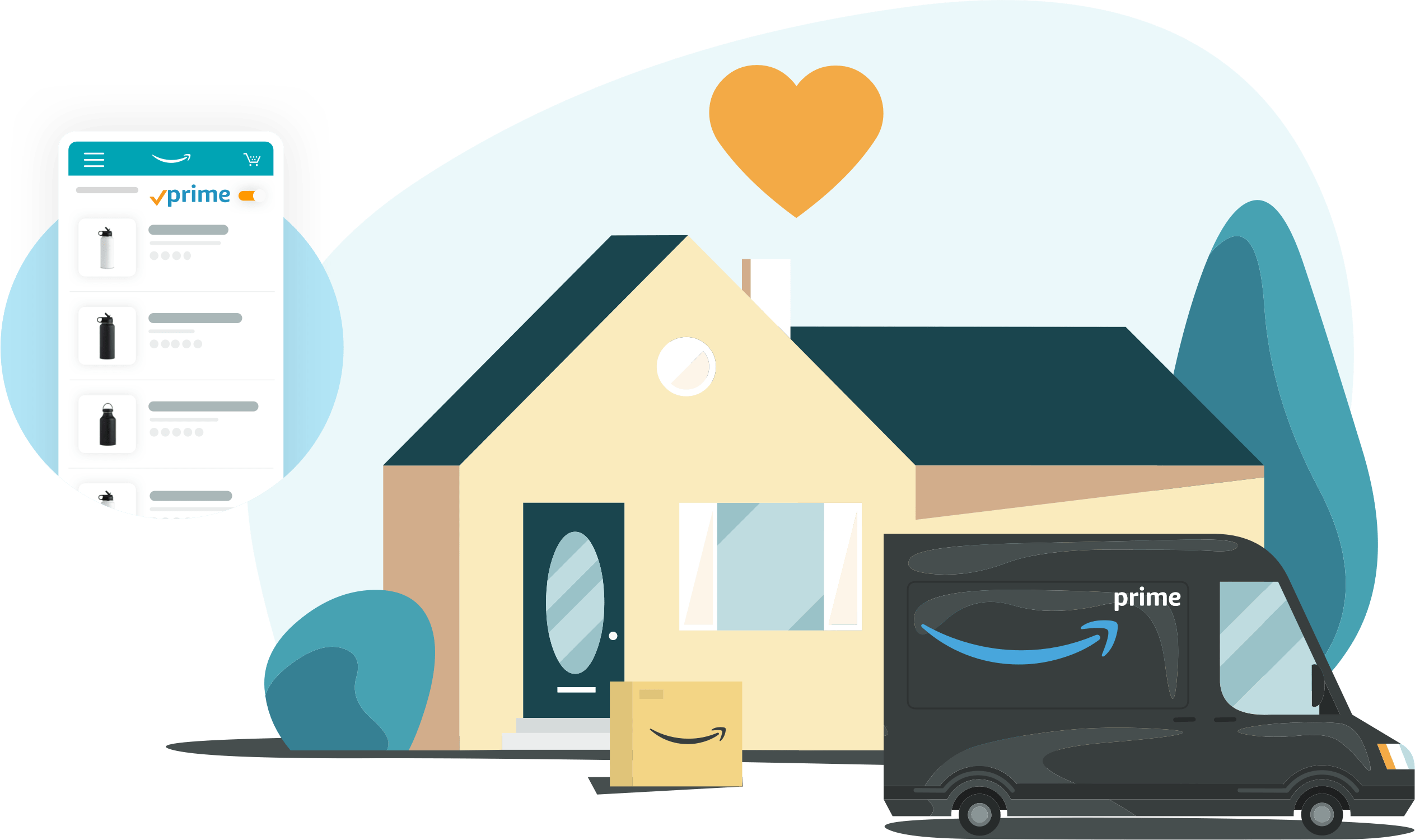 Amazon Home Shipping illustration