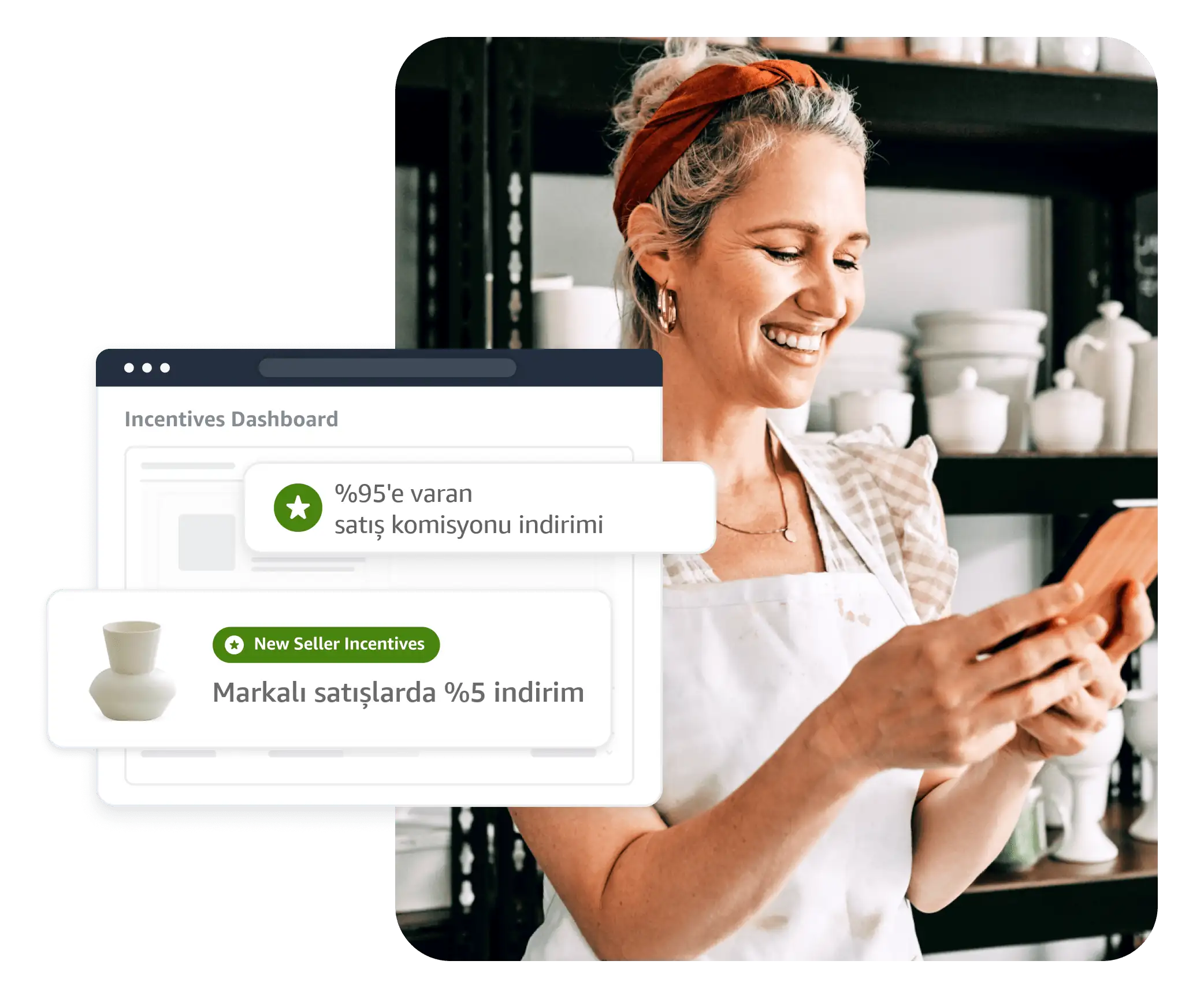 Business woman looking at her phone