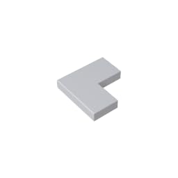 Gobricks 14719 Foundation Plate Tile 2x2 Corner 50 Pieces GDS-567 Compatible with Lego Building Blocks Color:gray white