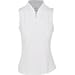 Greg Norman Women's Microlux Pearl Studded Sleeveless Golf Polo White M