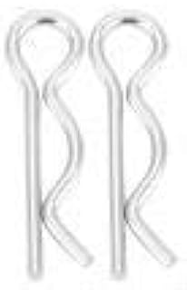 Fafeicy R Pin, Cotter Pin, 10pcs/20pcs/30pcs Galvanized Iron R Type Cotter Pin Clips Spring Clips Hair Pin Zinc Plated Retaining Pins (2 * 40mm (20pcs))