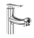 stainless steel pillar cock tap for bathroom wash basin & countertop | deck mounted water faucet with mirror chrome finish | single lever basin tap