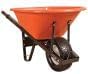 A.M. Leonard 6-Cubic-Foot Poly Tray Wheelbarrows (Steel Handles, Flat-Free Tire)
