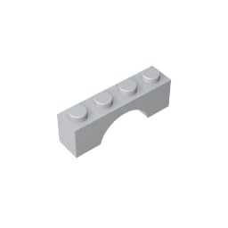 3659 Brick Arch 1X4 10 Pieces High-Precision MOC Building Bricks Replacement Parts Compatible with Lego bricks GDS-681 gray white