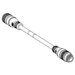 888030P02M150, Cable Assembly Patch Cord 2m M12 Circular 4 POS M Crimp Micro-Push