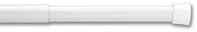 Spring Window Fashions Oval Spring Tension Curtain Rod 36 to 60-Inch Adjustable Width, White