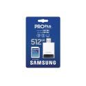 Samsung Pro Plus MB-SD512SB/WW Carte SD UHS-I U3 Full HD & 4K UHD 180 Mo/s en Lecture 130 Mo/s en écriture pour appareils Photo et Drones avec Lecteur de Carte USB