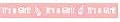Satin Its A Girl Bottle 10mmx4m: White On Baby Pink