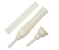 NUWIK External Condom Catcher Male Cath Urinal-Medium 25mm - 5 Pieces, Beige