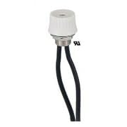 B&P Lamp® White On-Off Button Rotary Switch with 6" Leads