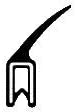 CRL Vertical Fin Trim Seal - Flange Size: .079 in to .099 in