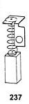 Balais de charbon Asein 0207 rechange charbon moteur Black & Decker 6,35 mm