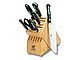 Image of ZWILLING Pro 7-Piece Razor-Sharp German Knife Block Set with Bonus Sharpener, Made in Company-Owned German Factory with Special Formula Steel perfected for almost 300 Years, Dishwasher Safe