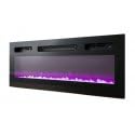 Cama Armoire RTV EVA avec cheminée électrique 180x40x52 cm grafitowy/grafitowy brillant