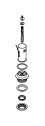 Kohler K-1126916 Soupape de décharge cylindrique haute performance anti fuite WC