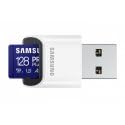 Samsung PRO Plus 128 GB microSD-kort med USB-kortläsare för spel