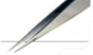Hakko CHP 0-SA Fine-Tip Tweezers, Straight, Fine-Point Tips, Non-Magnetic Stainless Steel, Corrosion-Resistant, Smooth Grip, 4-3/4