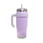 MyBeviOutlander Premium Stainless Steel Travel Mug - Hot/Cold, 3-Layer Insulation, Sturdy Handle - Durable & Stylish On-the-Go Companion - 32 Oz | Lavender