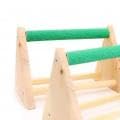 Image of Parrot Play Wood Stand, Bird Grinding Perch Table Trimming Bird Training Stands Portable Table Playstand for Small Cockatiels, Conures, Parakeets, Finch