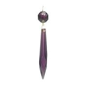 Image of B&P Lamp 3 Inch Crystal Chandelier Light Replacement Pendant Prism, U-Drop, Amber Color, Brass Pin