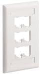 Panduit, CFPL6IWY, Mini-Com 6 Position Vertical Faceplate with Lable (10 Item/s)