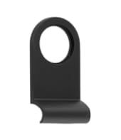 KOOPLES HARDWARE Plain Cylinder Pull – Solid Brass Keyhole Pull Handle for Euro Profile Locks – Simple External Door Accessory in Classic Finish (Black)