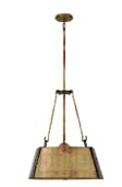 GlowEasely 3-Light Gold Drum Chandelier