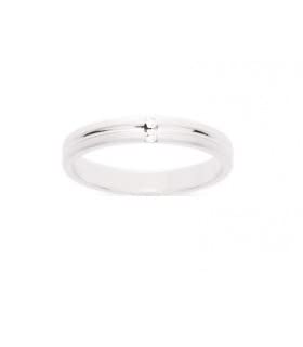 Alliance or 18 carats et diamant ELAIA 3 mm pour un éclat intemporel