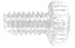 CRL SDS153-XCP100 CRL Mill Finish 8-32 x 5/16" Knurled Thumb Screws - pack of 100
