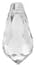 24 Pieces 6.5x13mm Preciosa Czech Crystal Drop Pendant Faceted Drop Clear Beads, Violet
