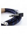 Cordial Guitar Cable Straight/Angled Jack 7.5 m Blue Tweed - Image 4