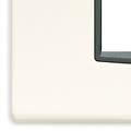  Vimar Serie Eikon – Placca Classic 4 Modulo Metallo Bianco Artico