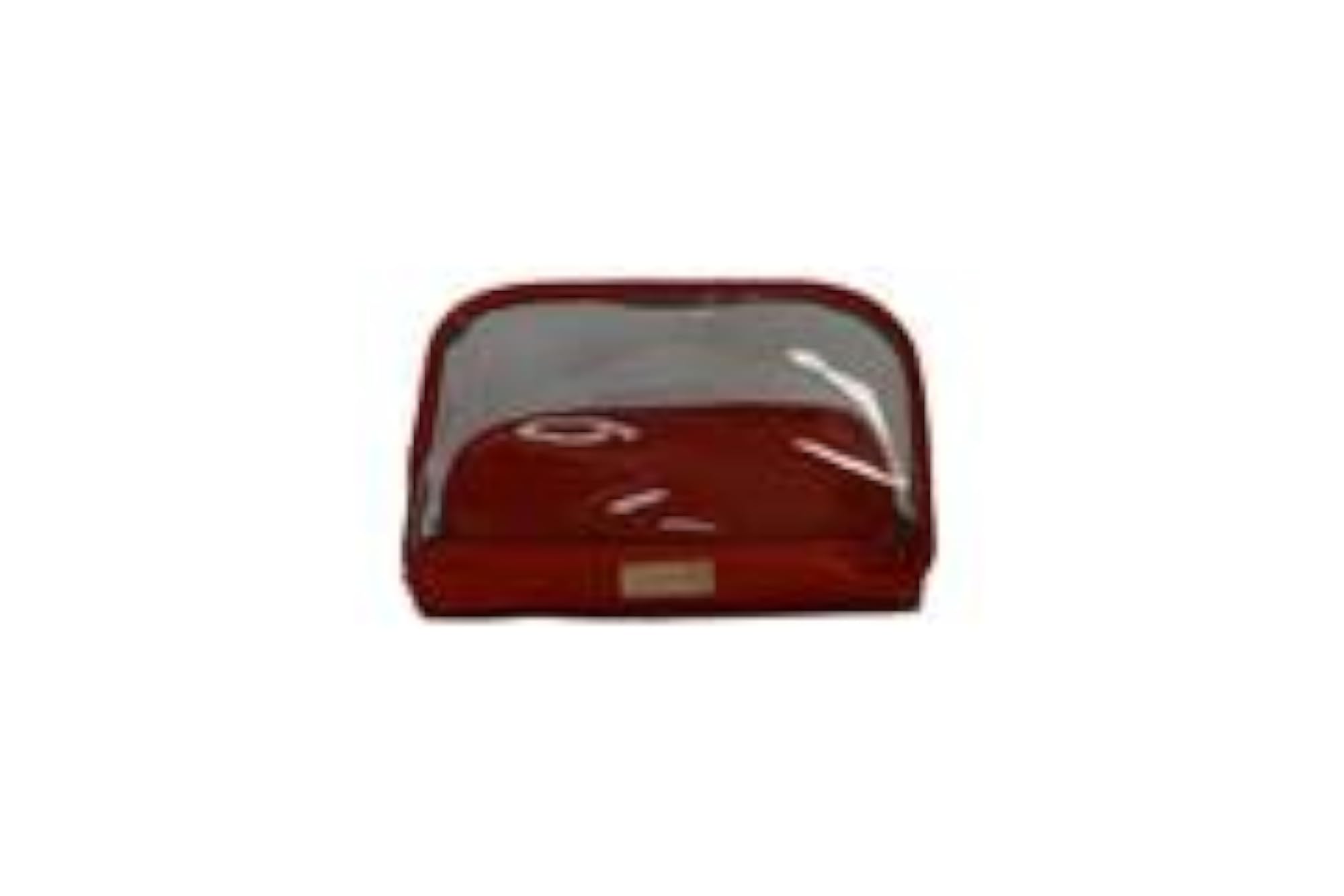CLEAR TOILETRY BAG SET 2 BAGS - RED, Travel Essential