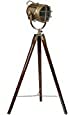Abu Mart Brass Antique Mid Sized Spotlight Tripod Lamp Floor Lamp Marine Light