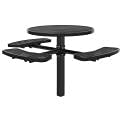 Global Industrial 46" Ada Round Picnic Table, In-Ground Mount, Black #TOP8