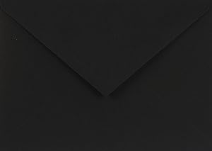 Netuno 100 Black Coloured envelopes DIN C6 114x162mm 4.49x6.39 inches 115gsm Sirio Color Nero Pointed gummed Flap no Window for Wedding Invitations Sympathy Greeting Cards Christmas vouchers Flyers — image 1