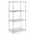 Nexel Wire Shelving, Poly-Z-Brite, 24
