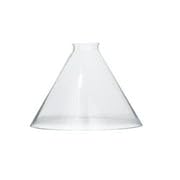 Image of B&P Lamp Clear Glass Deep Cone Shade with 7 Inch Bottom Diameter and 2 1 /4 Inch Lipped Top Fitter