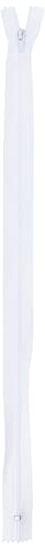 Trimz 40cm (~16inch) one Way end Stop Zip with 4mm Teeth - White x 10Pces, Polyester, 40 cm