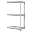 Global Industrial Expandable Add-On Rack with 3 Levels Wire Deck, 1500lb Cap Per Level, 36